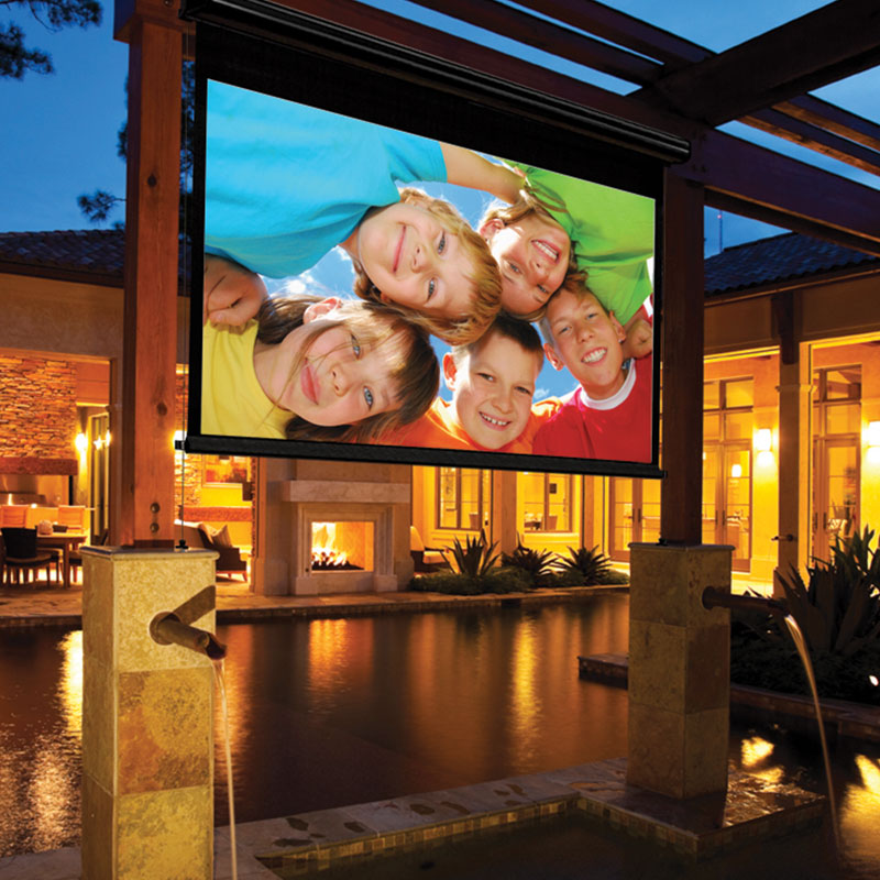 draper motorized projection screen