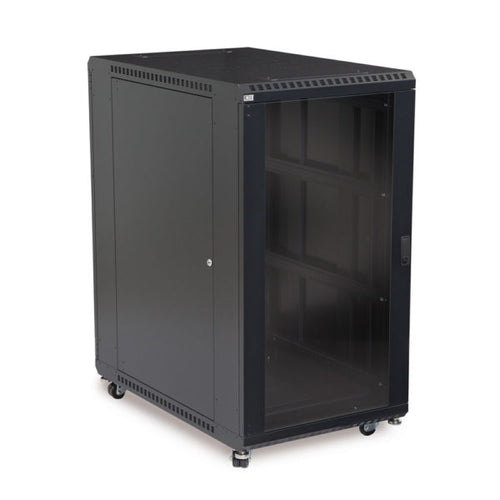 Kendall Howard 27U LINIER® A/V Cabinet - Glass/Solid Doors - 36