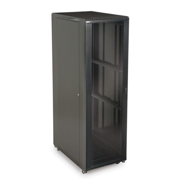 Kendall Howard 42U LINIER® A/V Cabinet - Glass/Solid Doors - 36