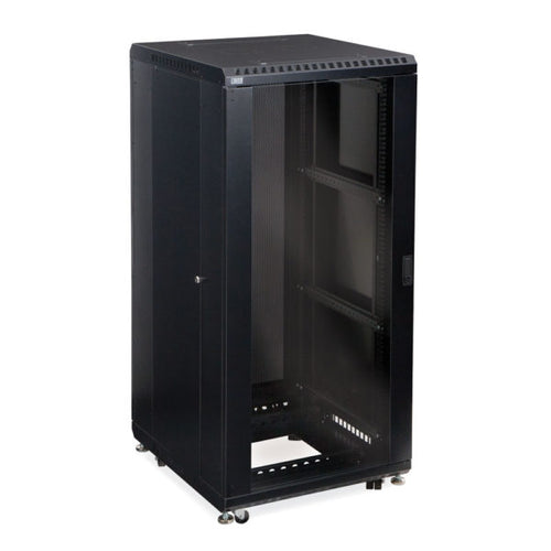 Kendall Howard 27U LINIER® A/V Cabinet - Glass/Solid Doors - 24