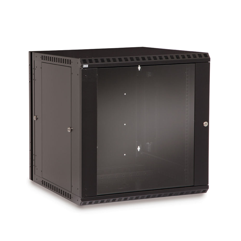 Kendall Howard 12U LINIER® Swing-Out A/V Wall Mount Cabinet - Glass Door (3130-3-001-12)