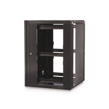 Load image into Gallery viewer, Kendall Howard 18U LINIER® Swing-Out A/V Wall Mount Cabinet - Glass Door (3130-3-001-18)