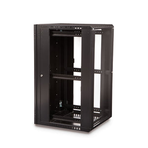 Kendall Howard 22U LINIER® Swing-Out A/V Wall Mount Cabinet - Glass Door (3130-3-001-22)