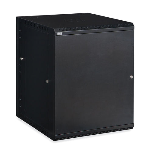 Kendall Howard 15U LINIER® Swing-Out A/V Wall Mount Cabinet - Solid Door (3131-3-001-15)