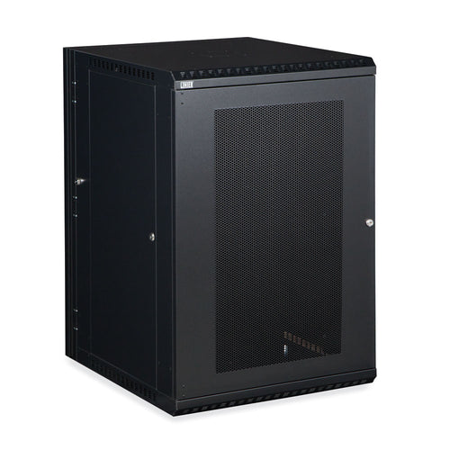 Kendall Howard 18U LINIER® Swing-Out A/V Wall Mount Cabinet - Vented Door (3132-3-001-18)