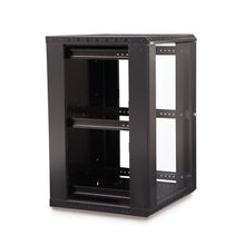 Load image into Gallery viewer, Kendall Howard 18U LINIER® Fixed A/V Wall Mount Cabinet - Glass Door (3140-3-001-18)