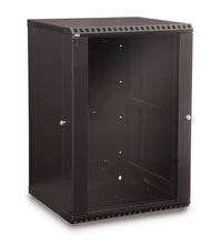 Load image into Gallery viewer, Kendall Howard 18U LINIER® Fixed A/V Wall Mount Cabinet - Glass Door (3140-3-001-18)