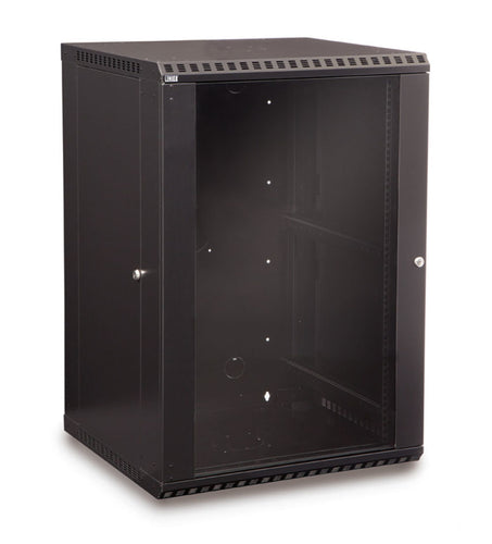 Kendall Howard 18U LINIER® Fixed A/V Wall Mount Cabinet - Glass Door (3140-3-001-18)