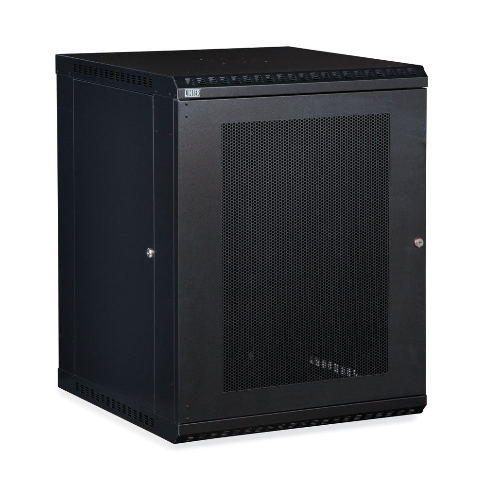 Kendall Howard 15U LINIER® Fixed A/V Wall Mount Cabinet - Vented Door (3142-3-001-15)