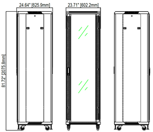 Crimson Floor Standing Data Rack Enclosure (19") (42U) RC42U