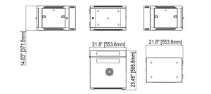 Crimson Wall Mounted Rack Enclosure With Hinged Back Door (19") (12U) RC12U