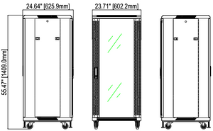 Crimson Floor Standing Rack Enclosure (19") (27U) RC27U