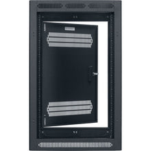 Load image into Gallery viewer, Lowell Mfg Rack-Enclosed-24U, 22in Deep, 1pr Adj Rails, Rear Door, Blk