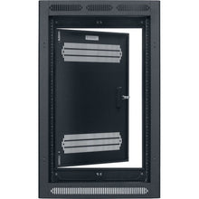 Load image into Gallery viewer, Lowell Mfg Equipment Rack-Enclosed-24U, 27in Deep, 1pr Adjustable Rails, Rear Door