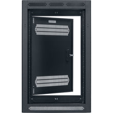 Load image into Gallery viewer, Lowell Mfg Equipment Rack-Enclosed-18U, 27in Deep, 1pr Adjustable Rails, Rear Door