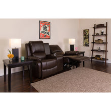 Load image into Gallery viewer, Flash Furniture Allure Series 2-Seat Reclining Pillow Back Brown LeatherSoft