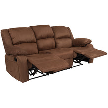 Load image into Gallery viewer, Flash Furniture Harmony Series Chocolate Brown Microfiber Sofa with Two Built-In Recliners