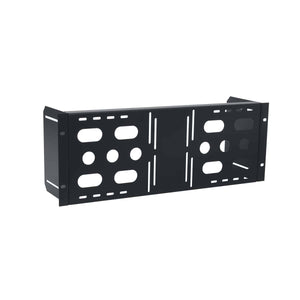 Lowell Mfg Display Mount for Equipment Racks, 4U, 5in D, Blk