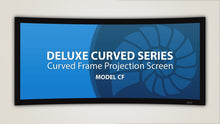 Load image into Gallery viewer, Stevertson Screens Deluxe Curved Series 141&quot; (130.625&quot; x 55.625&quot;) CinemaScope [2.35:1] CF2351413D