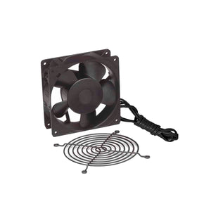 Lowell Mfg Fan Kit-Two 4.7in Whisper Fans, 50cfm ea, Fan Guards, Cord, Vent Blockers for LWR Series Rack