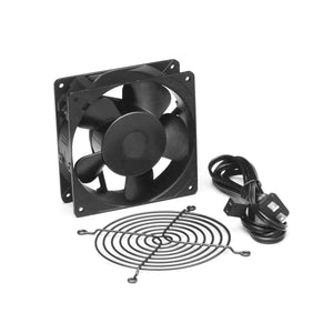 Lowell Mfg Fan Kit-Two 4.7in Whisper Fans, 50cfm ea, Fan Guards, Cord, Vent Blockers for LWR Series Rack