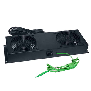 Lowell Mfg Fan Panel-Rear Door, Two 4.7in Whisper Fans, 50cfm Each