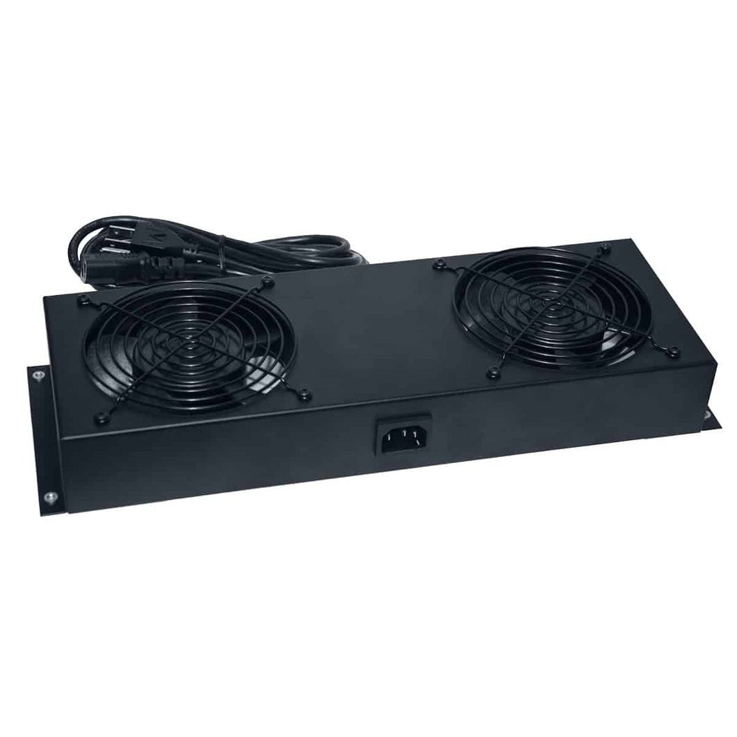 Lowell Mfg Fan Panel-Rear Door, Two 4.7in Whisper Fans, 50cfm Each