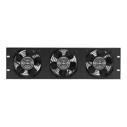 Lowell Mfg Fan Panel-3U, Two 4in Whisper Fans, 50cfm Each, Fan Guards