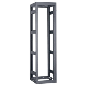 Lowell Mfg Equipment Rack-Narrow-Gangable-44U, 27in Deep, Rails, Rear Door