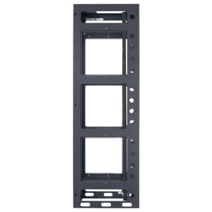 Lowell Mfg Equipment Rack-Gangable-44U, 27in Deep, 2pr Rails, Rear Door