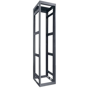 Lowell Mfg Equipment Rack-Gangable-Tall-54U, 32in Deep, Rails, Rear Door