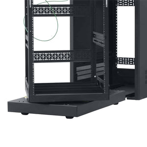 Lowell Mfg Equipment Rack-Rollout/Rotating System-24U, 32in Deep