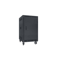 Load image into Gallery viewer, Lowell Mfg Equipment Rack-Portable-14U, 27in Deep, With Plexi Door, Graphite Top