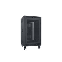 Load image into Gallery viewer, Lowell Mfg Equipment Rack-Portable-14U, 27in Deep, With Fully Vented Door