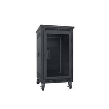 Load image into Gallery viewer, Lowell Mfg Equipment Rack-Portable-24U, 27in Deep, With Plexi Door, Graphite Top