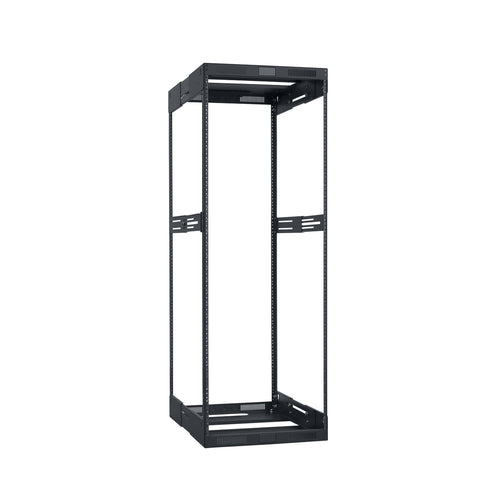 Lowell Mfg Equipment Rack-Variable Depth-30U, Expands from 21in - 28in Deep