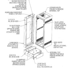 Load image into Gallery viewer, Lowell Mfg Equipment Rack-Wall/Base Mount-35U, 32in Deep, 1pr Adjustable Rails