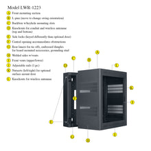 Load image into Gallery viewer, Lowell Mfg Equipment Rack-Sectional Wall Mount-12U, 23in Deep, 1pr Adjustable Rails