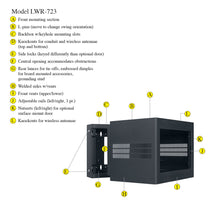 Load image into Gallery viewer, Lowell Mfg Equipment Rack-Sectional Wall Mount-7U, 23in Deep, 1pr Adjustable Rails