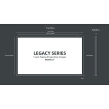 Load image into Gallery viewer, Severtson Screens Legacy Series Fixed Frame 141&quot; (130.5&quot; x 55.5&quot;) CinemaScope [2.35:1] LF235141BWAT