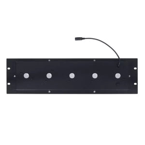 Lowell Mfg Equipment Rack Panel  With Light, Top-mount 3U