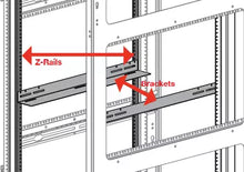 Load image into Gallery viewer, Lowell Mfg Z-Rails for 22″W Equipment racks